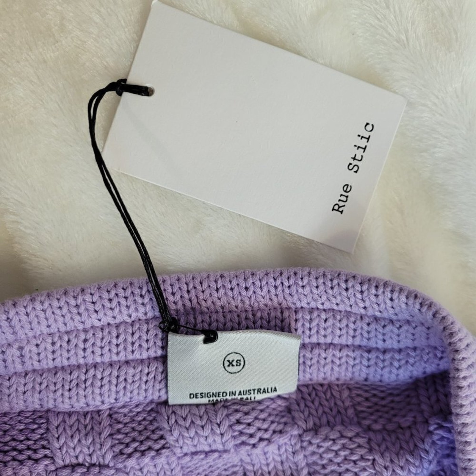 Rue Stiic Kenzie Cotton Check Knit Midi Skirt - Lavender Purple Xs — image 3 of 8